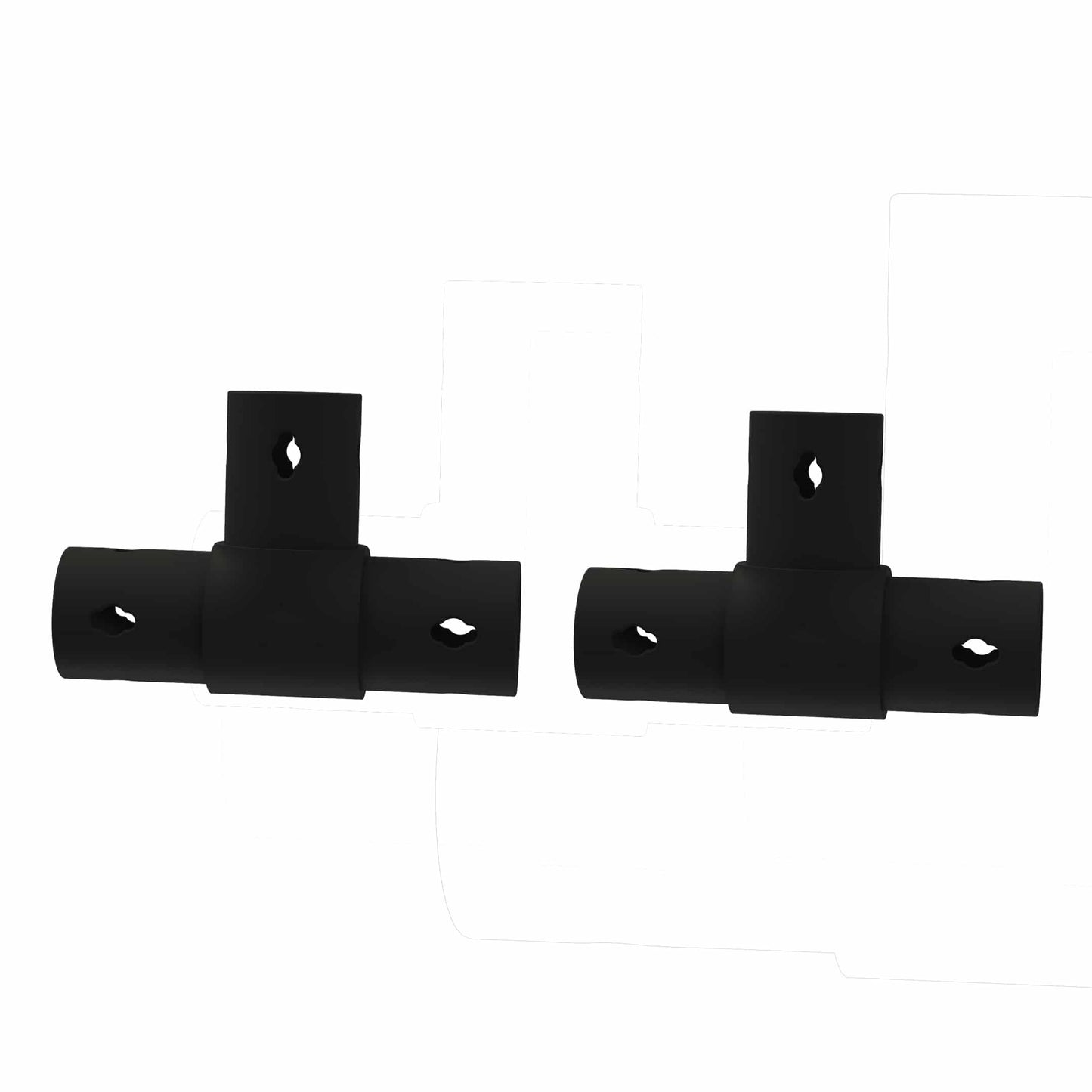 Two durable T connectors for Funphix construction sets, from Funphix UK, designed for universal fit to build creative shapes like monkey bars and climbing towers.