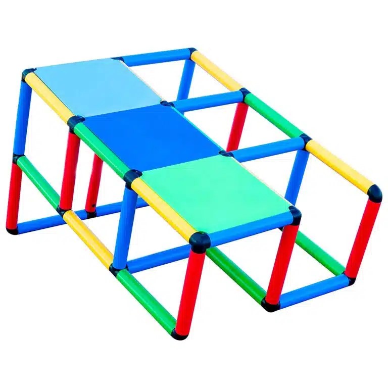 Funphix Standard Kit construction toy set featuring vibrant coloured connectors and flat panels, suitable for indoor and outdoor play.