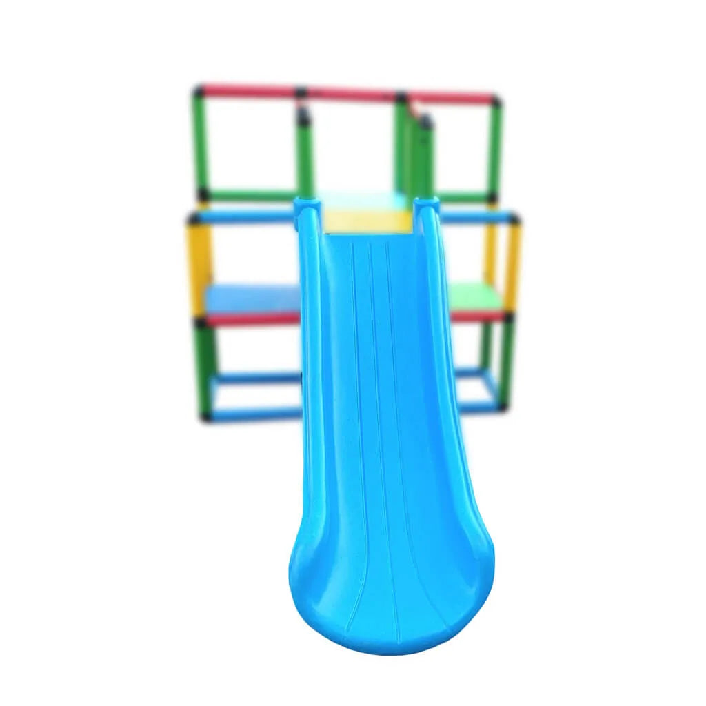 View of the Funphix UK Slide from the front, featuring its vibrant colour, perfect for enhancing playtime activities.
