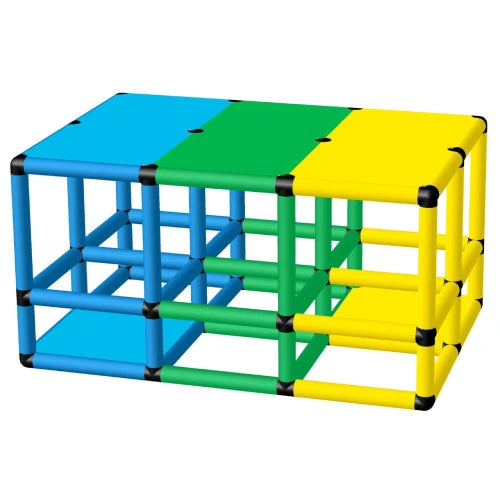 Funphix Elevated Flat Pool Platform Model FB-L125-W85-P65 features a colourful, modular design suitable for enhancing poolside experiences, perfect for diving and relaxation.
