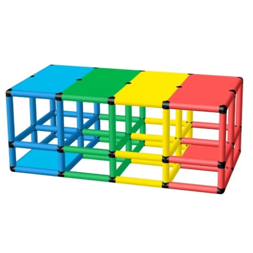Funphix Large Flat Pool Platform in vibrant colours, designed for pool entry and swimming activities, offering stability and comfort for family gatherings and group exercises.