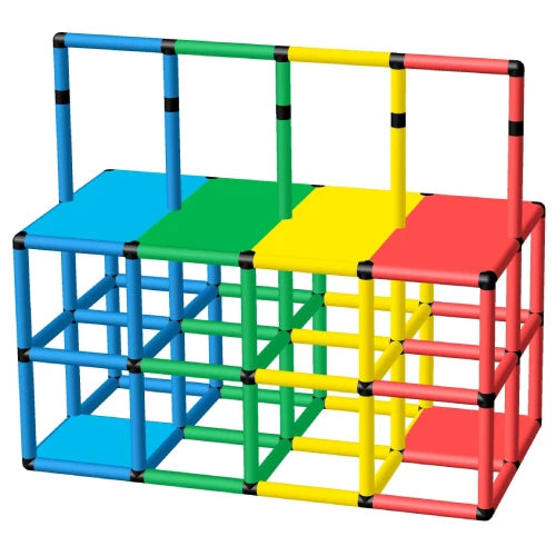 Colourful Funphix Maximum Safety Rail Pool Platform – Model MR-L165-W85-P85, showcasing a spacious and secure structure perfect for swimmers needing stability.