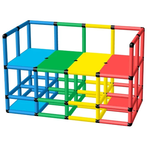 Colourful Funphix Large Outer Railing Pool Platform model OR-L165-W85-P65, designed for safety and stability in swimming pools, featuring a modular structure for easy assembly and maintenance.